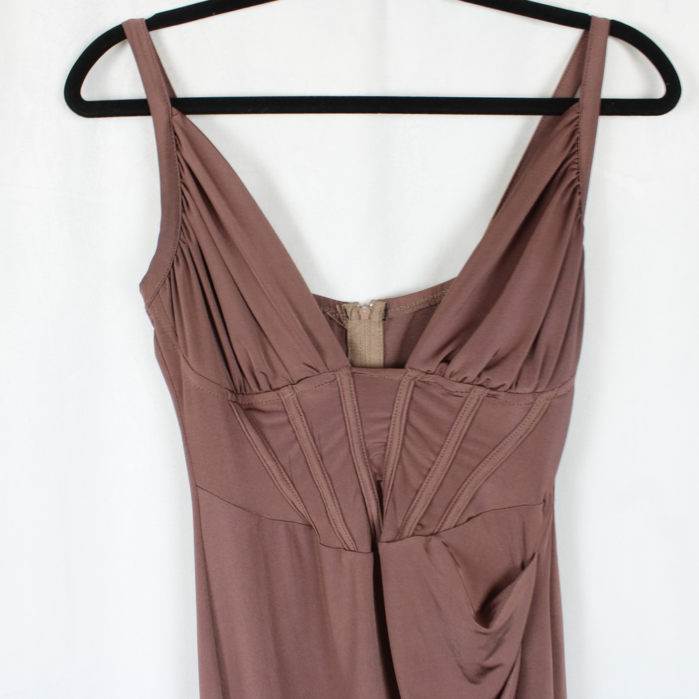 Fashion Nova Brown Midi Dress